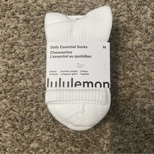 NWT lululemon Daily Essential Socks (3 Pack)